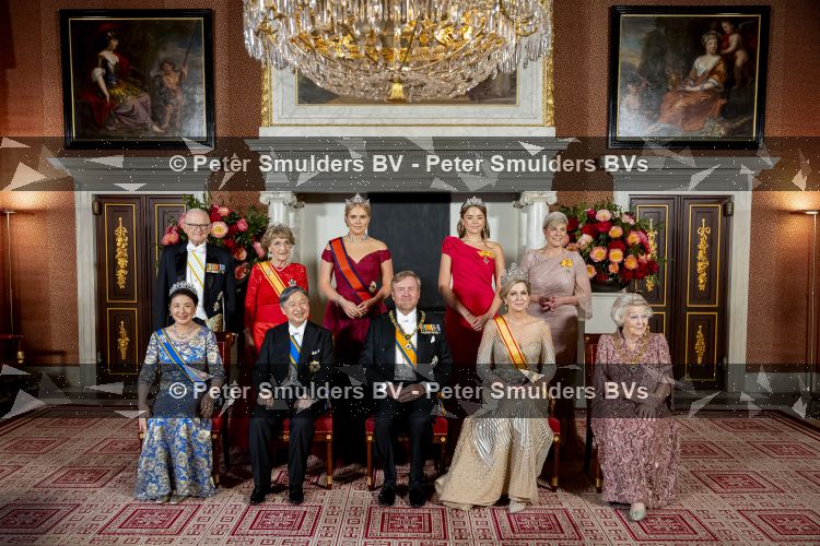 Amsterdam, 17 Juni 2026 Keizer Naruhito, keizerin Masako van Japan, Koning Willem Alexander Koningin Maxima Prinses Amalia en Prinses Ariane tijdens het staatsbanket in het Koninklijk Paleis Amsterdam. 

Naruhito brengt een driedaags staatsbezoek aan Nederland.


