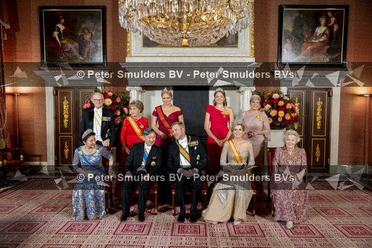 Amsterdam, 17 Juni 2026 Keizer Naruhito, keizerin Masako van Japan, Koning Willem Alexander Koningin Maxima Prinses Amalia en Prinses Ariane tijdens het staatsbanket in het Koninklijk Paleis Amsterdam. 

Naruhito brengt een driedaags staatsbezoek aan Nederland.

