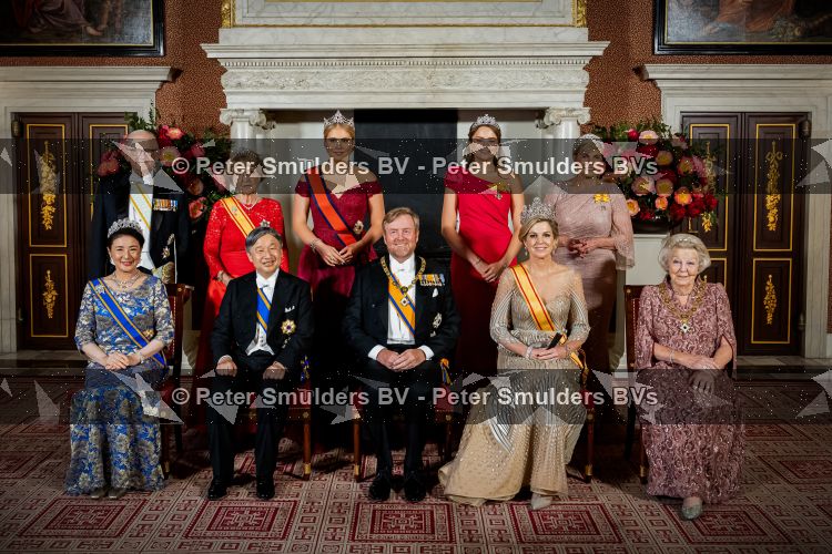 Amsterdam, 17 Juni 2026 Keizer Naruhito, keizerin Masako van Japan, Koning Willem Alexander Koningin Maxima Prinses Amalia en Prinses Ariane tijdens het staatsbanket in het Koninklijk Paleis Amsterdam. 

Naruhito brengt een driedaags staatsbezoek aan Nederland.

