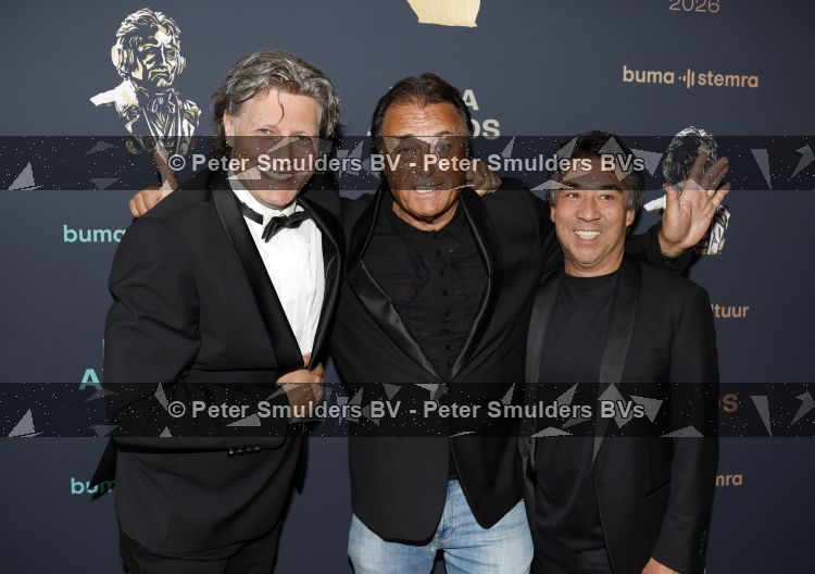 Amsterdam 8 juni 2026
Buma awards in de schouwburg van Amsterdam . Bram Konings Edwin v Hoevelaak en Marcel Fisser