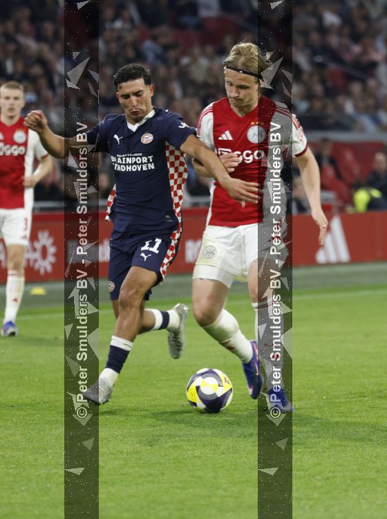 Amsterdam, 2 Mei 2026
Kompetitiewedstrijd AJAX-PSV, eindstand 2-2
Couhaib Drouech en Kasper Dolberg