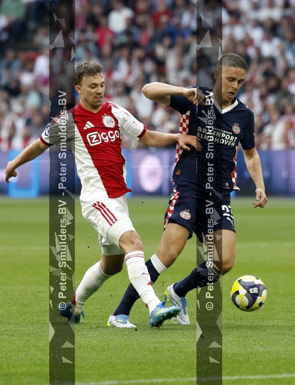 Amsterdam, 2 Mei 2026
Kompetitiewedstrijd AJAX-PSV, eindstand 2-2
Joey Veerman en Youri Regeer