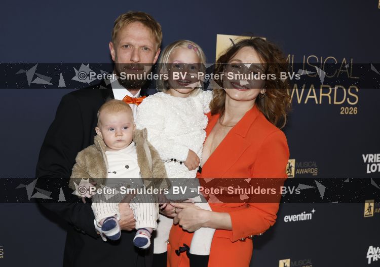 Leusden 20 mei 2026
Musical awards gala bij AFAS in Leusden .Joris Willem Smit met vrouw en kinderen 