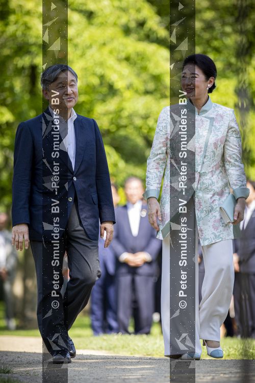 AMSTELVEEN  19 Juni 2026Keizer Nahurito, keizerin Masako van Japan tijdens een boomplant ceremonie in het Japanse Bloesempark tijdens de derde dag van het Japanse staatsbezoek aan Nederland.