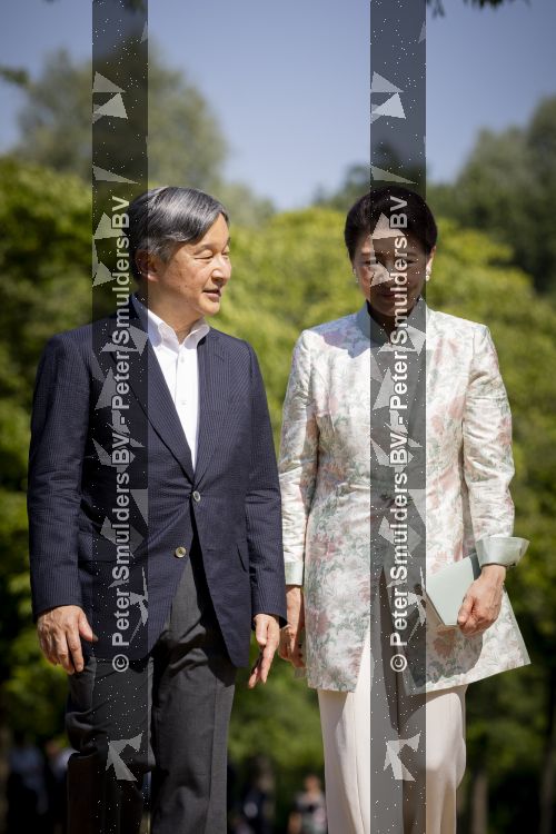 AMSTELVEEN  19 Juni 2026Keizer Nahurito, keizerin Masako van Japan tijdens een boomplant ceremonie in het Japanse Bloesempark tijdens de derde dag van het Japanse staatsbezoek aan Nederland.