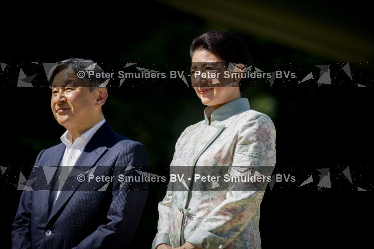 AMSTELVEEN  19 Juni 2026Keizer Nahurito, keizerin Masako van Japan tijdens een boomplant ceremonie in het Japanse Bloesempark tijdens de derde dag van het Japanse staatsbezoek aan Nederland.