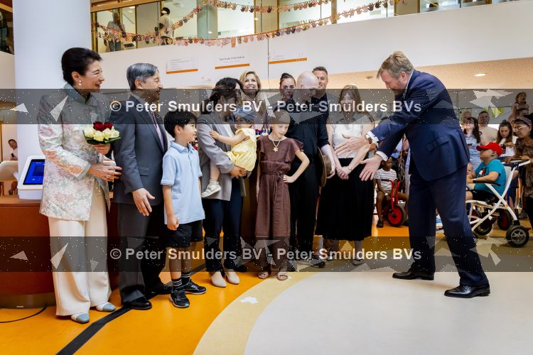 Utrecht, 19 Juni 2026 Keizer Nahurito, keizerin Masako van Japan en Koning Willem-Alexander en Koningin Maxima bezoeken het Prinses Maxima centrum voor kinder oncologie tijdens de derde dag van het Japanse staatsbezoek aan Nederland. 