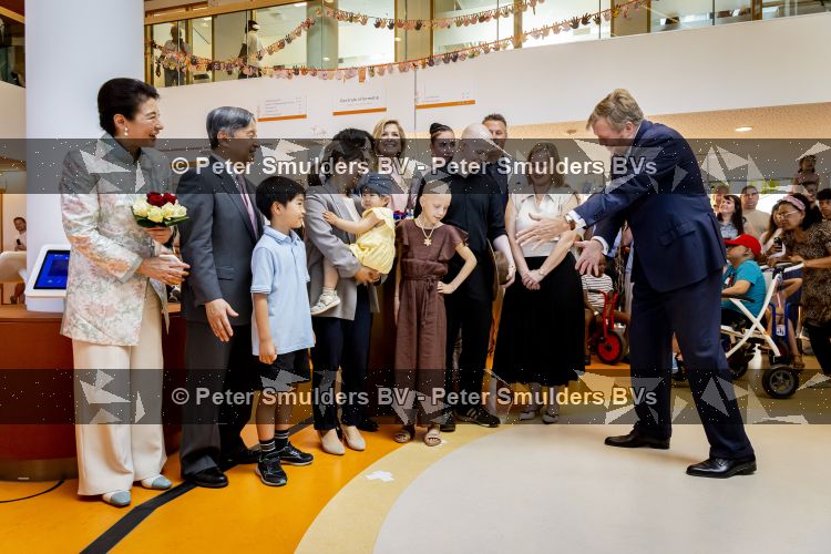 Utrecht, 19 Juni 2026 Keizer Nahurito, keizerin Masako van Japan en Koning Willem-Alexander en Koningin Maxima bezoeken het Prinses Maxima centrum voor kinder oncologie tijdens de derde dag van het Japanse staatsbezoek aan Nederland. 