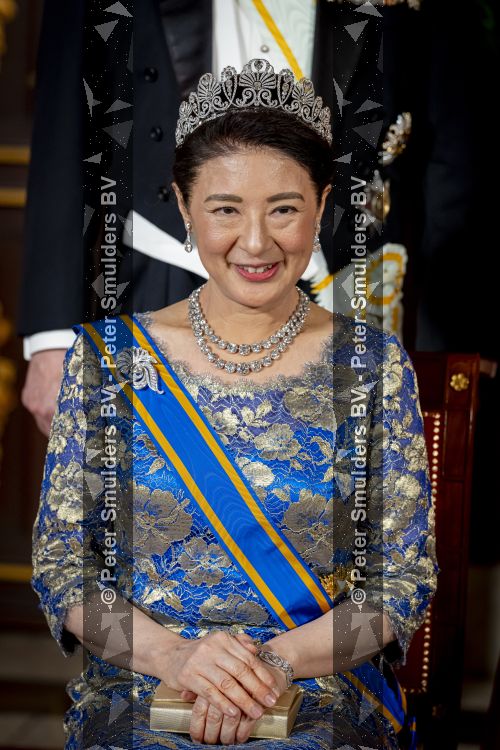 Amsterdam, 17 Juni 2026 Keizer Naruhito, keizerin Masako van Japan, Koning Willem Alexander Koningin Maxima Prinses Amalia en Prinses Ariane tijdens het staatsbanket in het Koninklijk Paleis Amsterdam. 

Naruhito brengt een driedaags staatsbezoek aan Nederland.

