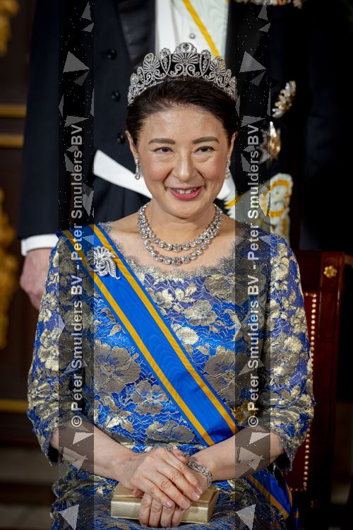 Amsterdam, 17 Juni 2026 Keizer Naruhito, keizerin Masako van Japan, Koning Willem Alexander Koningin Maxima Prinses Amalia en Prinses Ariane tijdens het staatsbanket in het Koninklijk Paleis Amsterdam. 

Naruhito brengt een driedaags staatsbezoek aan Nederland.

