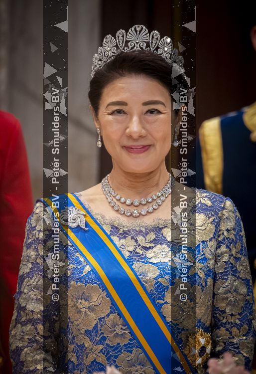 Amsterdam, 17 Juni 2026 Keizer Naruhito, keizerin Masako van Japan, Koning Willem Alexander Koningin Maxima Prinses Amalia en Prinses Ariane tijdens het staatsbanket in het Koninklijk Paleis Amsterdam. 

Naruhito brengt een driedaags staatsbezoek aan Nederland.

