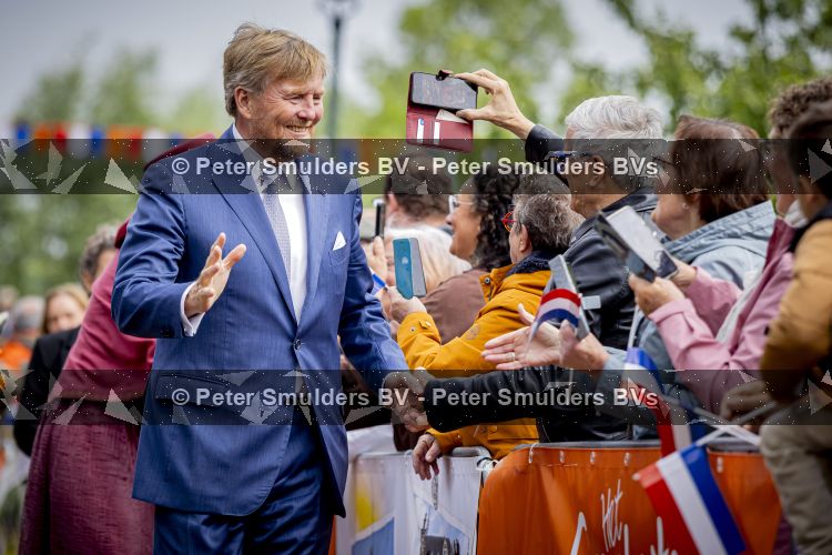 ROERMOND 19 mei 2026 Koning Willem Alexander en Koningin Maxima brengen een streekbezoek aan de gemeenten Maasgouw, Echt-Susteren, Roerdalen en Roermond. Tijdens het streekbezoek bezoekt het paar de schutterij in Wessem, Abdij Lilbosch in Echt, het smalste stukje Nederland in Illikhoven en Roermond, 19 Mei 2026. 