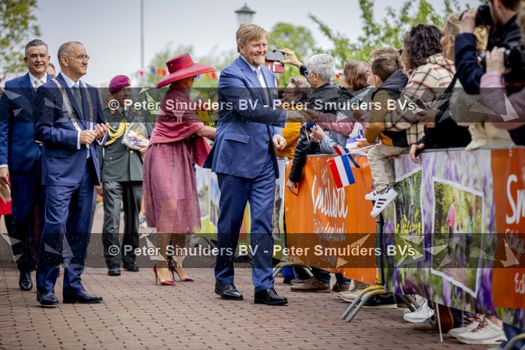 ROERMOND 19 mei 2026 Koning Willem Alexander en Koningin Maxima brengen een streekbezoek aan de gemeenten Maasgouw, Echt-Susteren, Roerdalen en Roermond. Tijdens het streekbezoek bezoekt het paar de schutterij in Wessem, Abdij Lilbosch in Echt, het smalste stukje Nederland in Illikhoven en Roermond, 19 Mei 2026. 