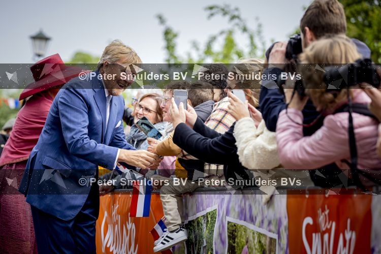 ROERMOND 19 mei 2026 Koning Willem Alexander en Koningin Maxima brengen een streekbezoek aan de gemeenten Maasgouw, Echt-Susteren, Roerdalen en Roermond. Tijdens het streekbezoek bezoekt het paar de schutterij in Wessem, Abdij Lilbosch in Echt, het smalste stukje Nederland in Illikhoven en Roermond, 19 Mei 2026. 