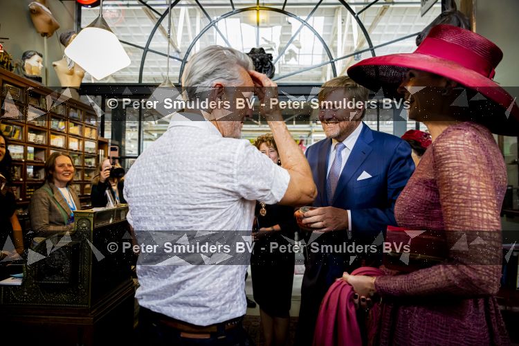 ROERMOND 19 mei 2026 Koning Willem Alexander en Koningin Maxima brengen een streekbezoek aan de gemeenten Maasgouw, Echt-Susteren, Roerdalen en Roermond. Tijdens het streekbezoek bezoekt het paar de schutterij in Wessem, Abdij Lilbosch in Echt, het smalste stukje Nederland in Illikhoven en Roermond, 19 Mei 2026. 