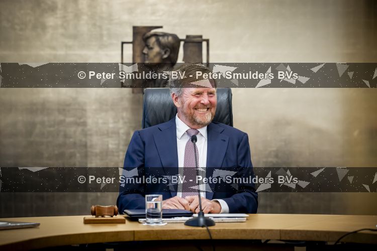 DEN HAAG 30 juni 2026 Koning Willem-Alexander, Koningin Maxima en Prinses Amalia is aanwezig bij de buitengewone vergadering van de Raad van State ter gelegenheid van het afscheid van de heer Thom de Graaf als vice-president.
