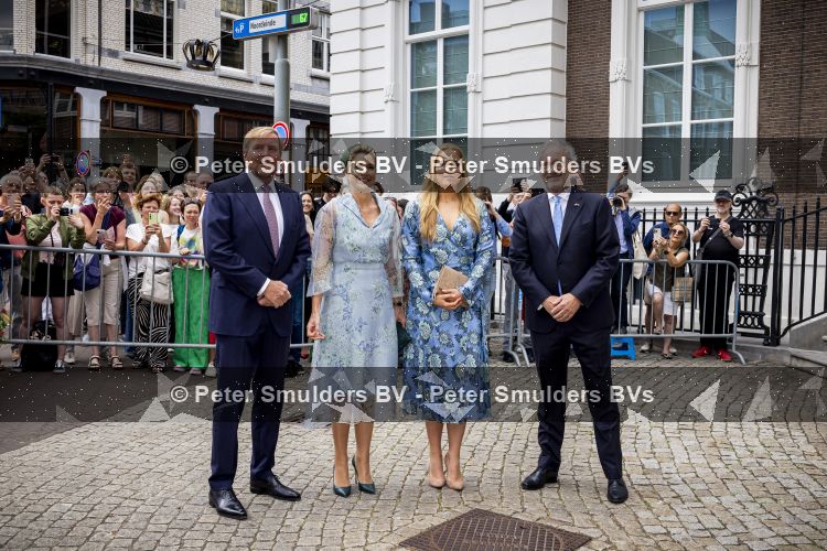DEN HAAG 30 juni 2026 Koning Willem-Alexander, Koningin Maxima en Prinses Amalia is aanwezig bij de buitengewone vergadering van de Raad van State ter gelegenheid van het afscheid van de heer Thom de Graaf als vice-president.