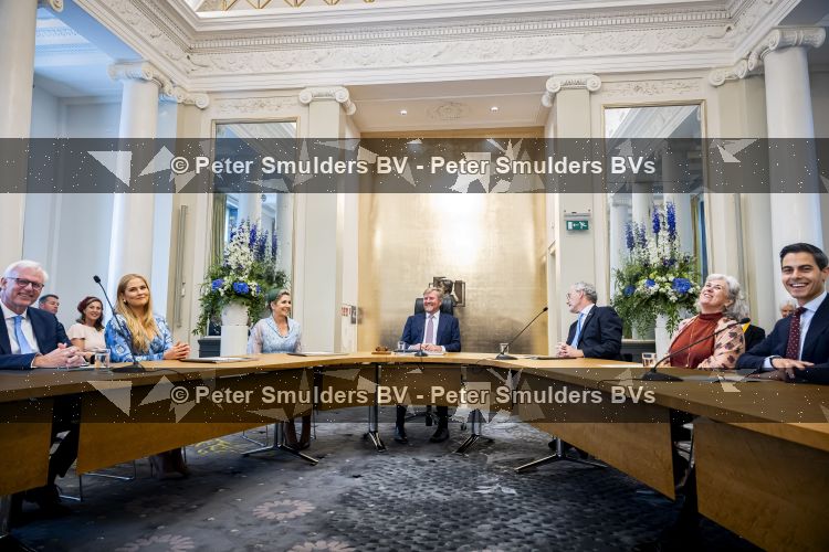 DEN HAAG 30 juni 2026 Koning Willem-Alexander, Koningin Maxima en Prinses Amalia is aanwezig bij de buitengewone vergadering van de Raad van State ter gelegenheid van het afscheid van de heer Thom de Graaf als vice-president.