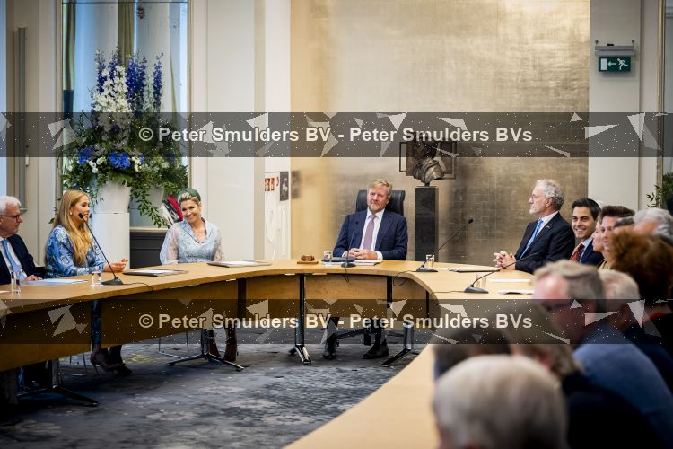 DEN HAAG 30 juni 2026 Koning Willem-Alexander, Koningin Maxima en Prinses Amalia is aanwezig bij de buitengewone vergadering van de Raad van State ter gelegenheid van het afscheid van de heer Thom de Graaf als vice-president.