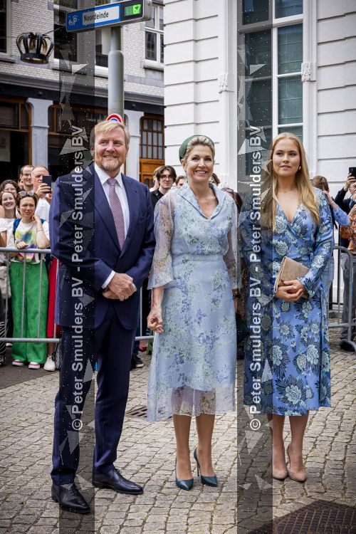 DEN HAAG 30 juni 2026 Koning Willem-Alexander, Koningin Maxima en Prinses Amalia is aanwezig bij de buitengewone vergadering van de Raad van State ter gelegenheid van het afscheid van de heer Thom de Graaf als vice-president.