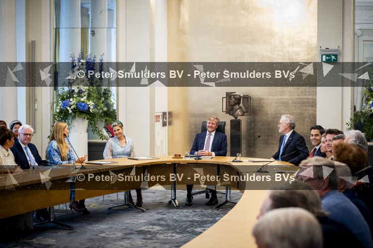 DEN HAAG 30 juni 2026 Koning Willem-Alexander, Koningin Maxima en Prinses Amalia is aanwezig bij de buitengewone vergadering van de Raad van State ter gelegenheid van het afscheid van de heer Thom de Graaf als vice-president.