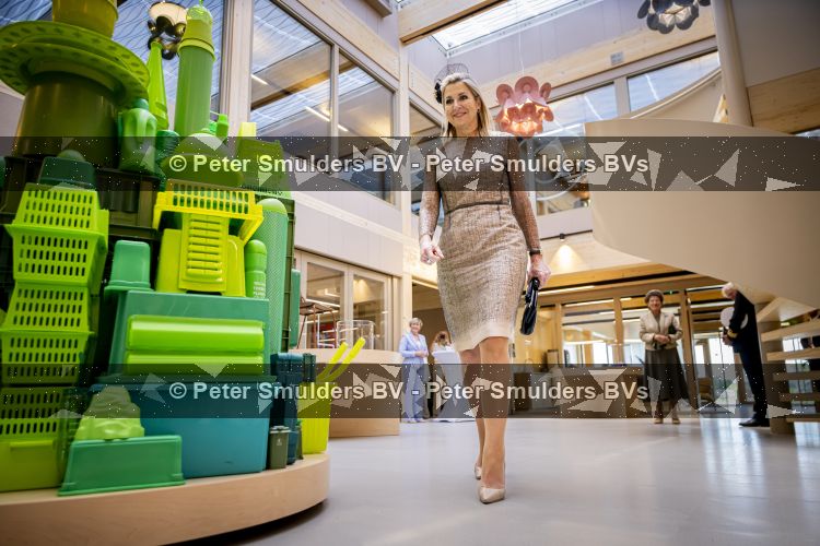 HEERENVEEN 3 juni 2026 - Koningin Maxima opent op  het Werklandschap van de Toekomst van Omrin in Ook het nieuwe circulaire zogenoemde droomkantoor van dit afvalverwerkingsbedrijf staat op het Werklandshap van de Toekomst, een duurzaam ontwikkeld bedrijventerrein dat groen en klimaatbestendig is. PATRICK VAN KATWIJK