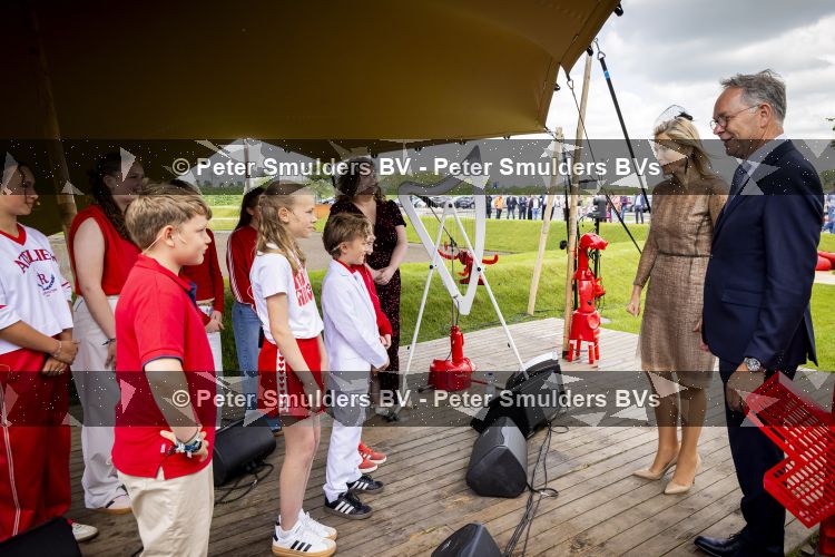 HEERENVEEN 3 juni 2026 - Koningin Maxima opent op  het Werklandschap van de Toekomst van Omrin in Ook het nieuwe circulaire zogenoemde droomkantoor van dit afvalverwerkingsbedrijf staat op het Werklandshap van de Toekomst, een duurzaam ontwikkeld bedrijventerrein dat groen en klimaatbestendig is. PATRICK VAN KATWIJK