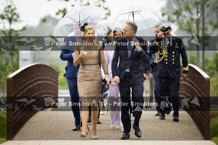 HEERENVEEN 3 juni 2026 - Koningin Maxima opent op  het Werklandschap van de Toekomst van Omrin in Ook het nieuwe circulaire zogenoemde droomkantoor van dit afvalverwerkingsbedrijf staat op het Werklandshap van de Toekomst, een duurzaam ontwikkeld bedrijventerrein dat groen en klimaatbestendig is. PATRICK VAN KATWIJK