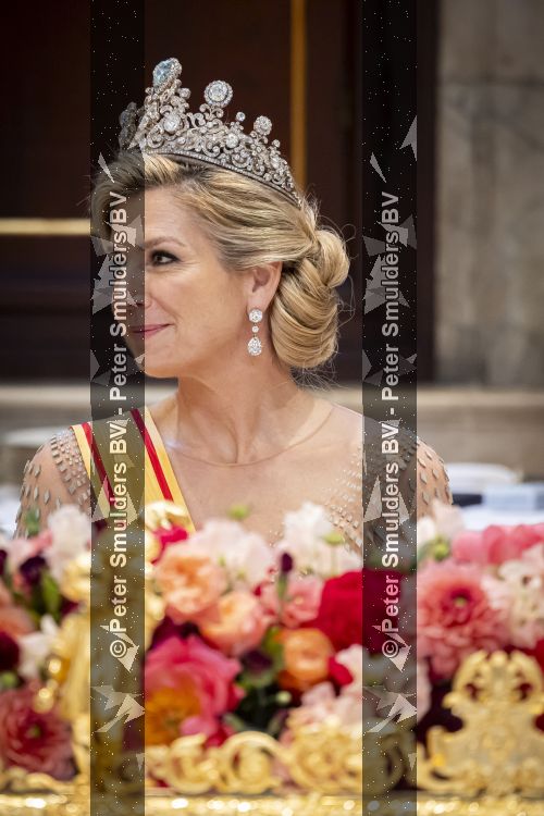 Amsterdam, 17 Juni 2026 Keizer Naruhito, keizerin Masako van Japan, Koning Willem Alexander Koningin Maxima Prinses Amalia en Prinses Ariane tijdens het staatsbanket in het Koninklijk Paleis Amsterdam. 

Naruhito brengt een driedaags staatsbezoek aan Nederland.

