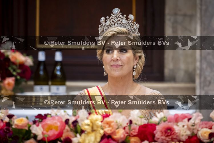 Amsterdam, 17 Juni 2026 Keizer Naruhito, keizerin Masako van Japan, Koning Willem Alexander Koningin Maxima Prinses Amalia en Prinses Ariane tijdens het staatsbanket in het Koninklijk Paleis Amsterdam. 

Naruhito brengt een driedaags staatsbezoek aan Nederland.

