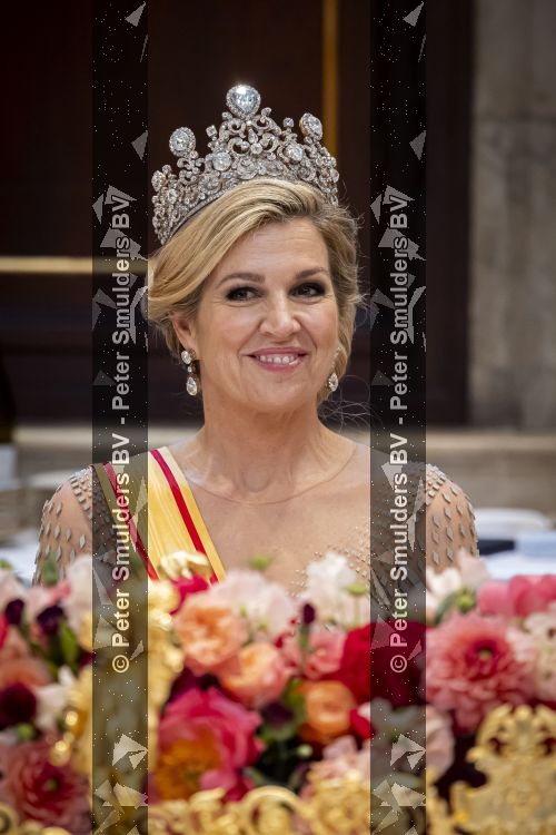 Amsterdam, 17 Juni 2026 Keizer Naruhito, keizerin Masako van Japan, Koning Willem Alexander Koningin Maxima Prinses Amalia en Prinses Ariane tijdens het staatsbanket in het Koninklijk Paleis Amsterdam. 

Naruhito brengt een driedaags staatsbezoek aan Nederland.

