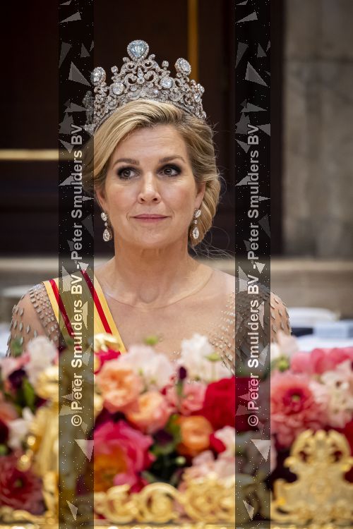 Amsterdam, 17 Juni 2026 Keizer Naruhito, keizerin Masako van Japan, Koning Willem Alexander Koningin Maxima Prinses Amalia en Prinses Ariane tijdens het staatsbanket in het Koninklijk Paleis Amsterdam. 

Naruhito brengt een driedaags staatsbezoek aan Nederland.

