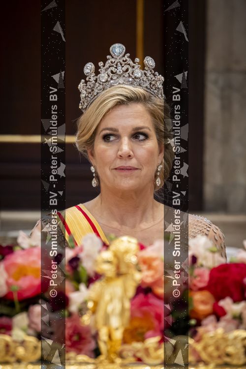 Amsterdam, 17 Juni 2026 Keizer Naruhito, keizerin Masako van Japan, Koning Willem Alexander Koningin Maxima Prinses Amalia en Prinses Ariane tijdens het staatsbanket in het Koninklijk Paleis Amsterdam. 

Naruhito brengt een driedaags staatsbezoek aan Nederland.


