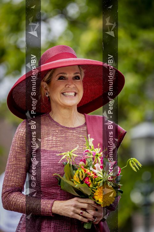 ROERMOND 19 mei 2026 Koning Willem Alexander en Koningin Maxima brengen een streekbezoek aan de gemeenten Maasgouw, Echt-Susteren, Roerdalen en Roermond. Tijdens het streekbezoek bezoekt het paar de schutterij in Wessem, Abdij Lilbosch in Echt, het smalste stukje Nederland in Illikhoven en Roermond, 19 Mei 2026. 