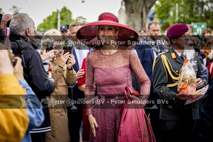 ROERMOND 19 mei 2026 Koning Willem Alexander en Koningin Maxima brengen een streekbezoek aan de gemeenten Maasgouw, Echt-Susteren, Roerdalen en Roermond. Tijdens het streekbezoek bezoekt het paar de schutterij in Wessem, Abdij Lilbosch in Echt, het smalste stukje Nederland in Illikhoven en Roermond, 19 Mei 2026. 