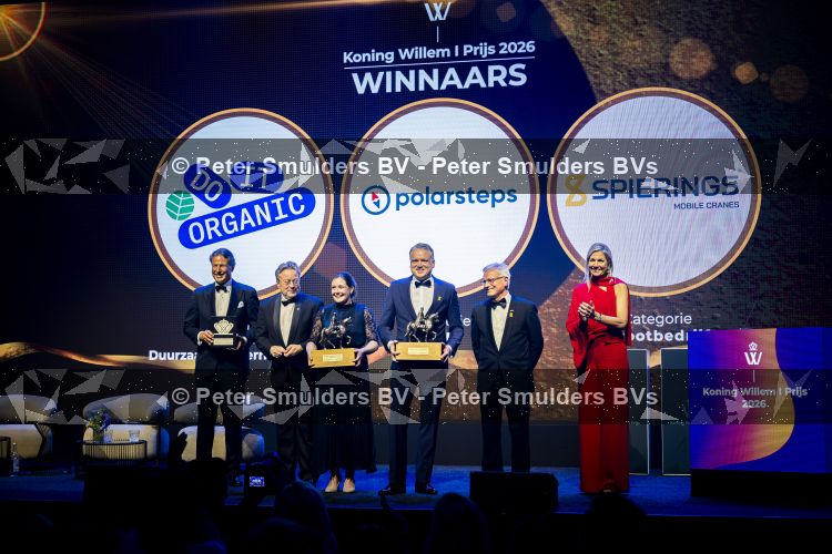 AMSTERDAM 20 mei 2026
 Koningin Maxima is aanwezig bij de uitreiking van de Koning Willem I Prijzen 2026 in Circa De ondernemingsprijzen worden tweejaarlijks toegekend door de Koning Willem I Stichting, in de categorieÃ«n Grootbedrijf, Midden- en Kleinbedrijf (MKB) en de Plaquette voor Duurzaam Ondernemerschap. Koningin Maxima is erevoorzitter van de Koning Willem I Stichting. 