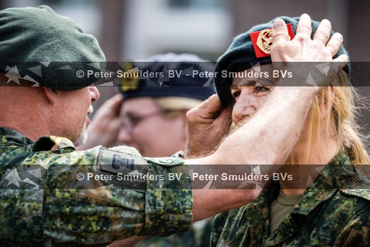 Breda 29 mei 2026
Koningin Maxima krijgt haar baret uitgereikt na afronding van haar training tot reservist, 29 Mei 2026.