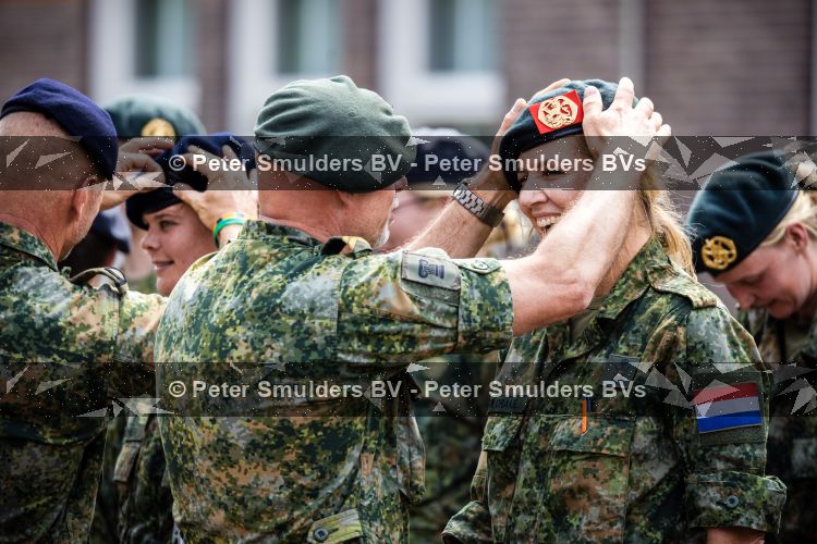 Breda 29 mei 2026
Koningin Maxima krijgt haar baret uitgereikt na afronding van haar training tot reservist, 29 Mei 2026.