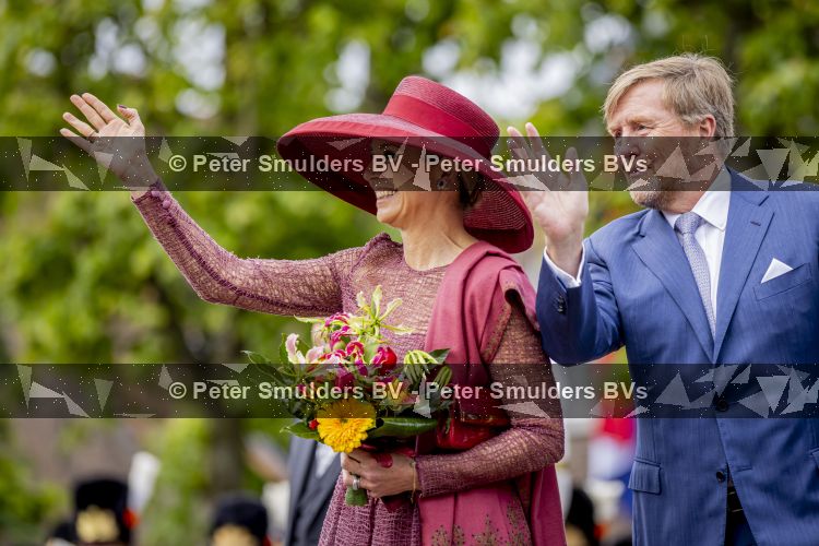 ROERMOND 19 mei 2026 Koning Willem Alexander en Koningin Maxima brengen een streekbezoek aan de gemeenten Maasgouw, Echt-Susteren, Roerdalen en Roermond. Tijdens het streekbezoek bezoekt het paar de schutterij in Wessem, Abdij Lilbosch in Echt, het smalste stukje Nederland in Illikhoven en Roermond, 19 Mei 2026. 