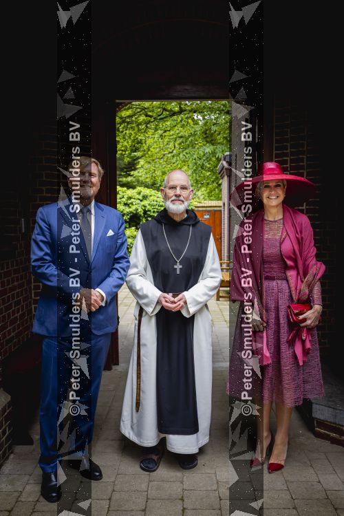 ROERMOND 19 mei 2026 Koning Willem Alexander en Koningin Maxima brengen een streekbezoek aan de gemeenten Maasgouw, Echt-Susteren, Roerdalen en Roermond. Tijdens het streekbezoek bezoekt het paar de schutterij in Wessem, Abdij Lilbosch in Echt, het smalste stukje Nederland in Illikhoven en Roermond, 19 Mei 2026. 