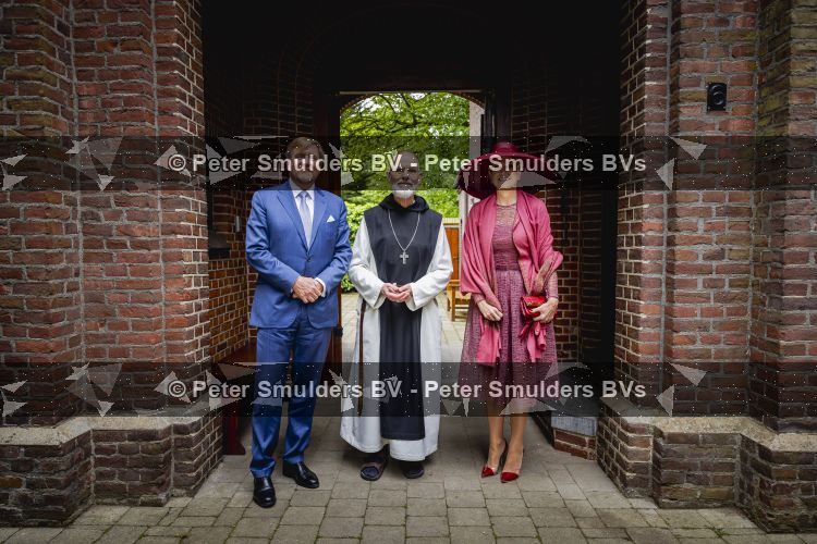 ROERMOND 19 mei 2026 Koning Willem Alexander en Koningin Maxima brengen een streekbezoek aan de gemeenten Maasgouw, Echt-Susteren, Roerdalen en Roermond. Tijdens het streekbezoek bezoekt het paar de schutterij in Wessem, Abdij Lilbosch in Echt, het smalste stukje Nederland in Illikhoven en Roermond, 19 Mei 2026. 