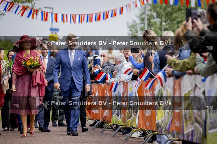 ROERMOND 19 mei 2026 Koning Willem Alexander en Koningin Maxima brengen een streekbezoek aan de gemeenten Maasgouw, Echt-Susteren, Roerdalen en Roermond. Tijdens het streekbezoek bezoekt het paar de schutterij in Wessem, Abdij Lilbosch in Echt, het smalste stukje Nederland in Illikhoven en Roermond, 19 Mei 2026. 