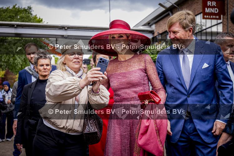 ROERMOND 19 mei 2026 Koning Willem Alexander en Koningin Maxima brengen een streekbezoek aan de gemeenten Maasgouw, Echt-Susteren, Roerdalen en Roermond. Tijdens het streekbezoek bezoekt het paar de schutterij in Wessem, Abdij Lilbosch in Echt, het smalste stukje Nederland in Illikhoven en Roermond, 19 Mei 2026. 