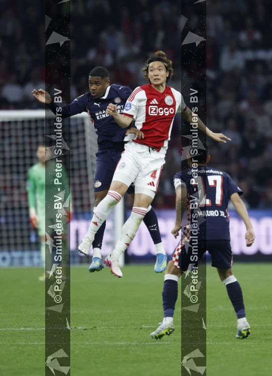 Amsterdam, 2 Mei 2026
Kompetitiewedstrijd AJAX-PSV, eindstand 2-2
Myron Boadu en Ko Itakura