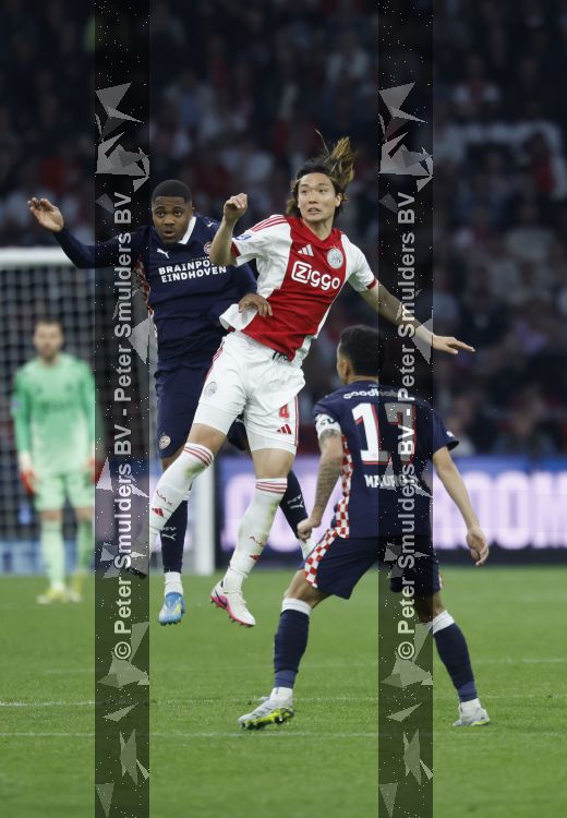 Amsterdam, 2 Mei 2026
Kompetitiewedstrijd AJAX-PSV, eindstand 2-2
Myron Boadu en Ko Itakura