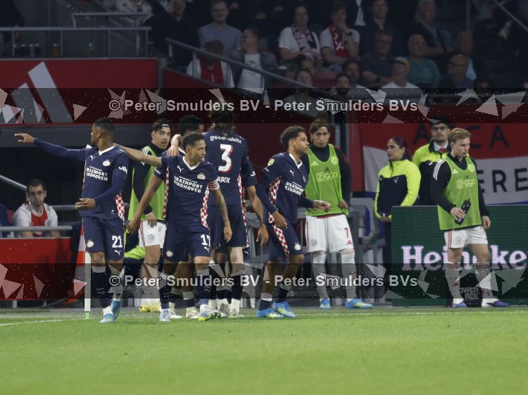 Amsterdam, 2 Mei 2026
Kompetitiewedstrijd AJAX-PSV, eindstand 2-2
Myron Boadu scoort 1-2