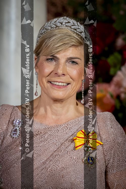 Amsterdam, 17 Juni 2026 Keizer Naruhito, keizerin Masako van Japan, Koning Willem Alexander Koningin Maxima Prinses Amalia en Prinses Ariane tijdens het staatsbanket in het Koninklijk Paleis Amsterdam. 

Naruhito brengt een driedaags staatsbezoek aan Nederland.

