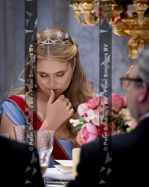 Amsterdam 9 juni 2026
Op uitnodiging van Zijne Majesteit de Koning - Koning Willem Alexander en Koningin Maxima brengt de bondspresident van Duitsland, Frank-Walter Steinmeier, een staatsbezoek aan Nederland. Hij wordt hierbij vergezeld door zijn echtgenote Elke BÃ¼denbender. Prinses Amalia was er s avonds bij het staatsbanket ook bij . Ze droeg het diadeem wat haar moeder tijdens trouwerij droeg.