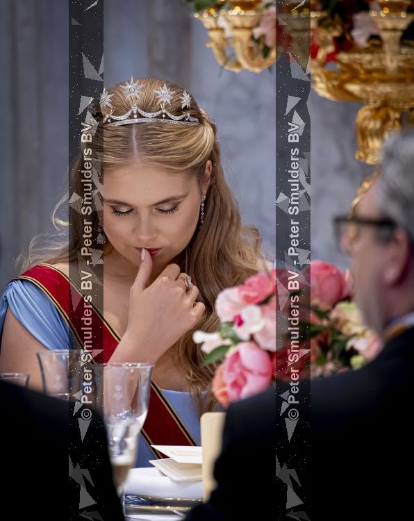 Amsterdam 9 juni 2026
Op uitnodiging van Zijne Majesteit de Koning - Koning Willem Alexander en Koningin Maxima brengt de bondspresident van Duitsland, Frank-Walter Steinmeier, een staatsbezoek aan Nederland. Hij wordt hierbij vergezeld door zijn echtgenote Elke BÃ¼denbender. Prinses Amalia was er s avonds bij het staatsbanket ook bij . Ze droeg het diadeem wat haar moeder tijdens trouwerij droeg.