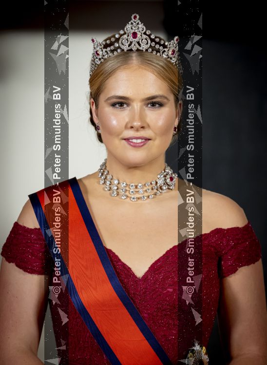 Amsterdam, 17 Juni 2026 Keizer Naruhito, keizerin Masako van Japan, Koning Willem Alexander Koningin Maxima Prinses Amalia en Prinses Ariane tijdens het staatsbanket in het Koninklijk Paleis Amsterdam. 

Naruhito brengt een driedaags staatsbezoek aan Nederland.


